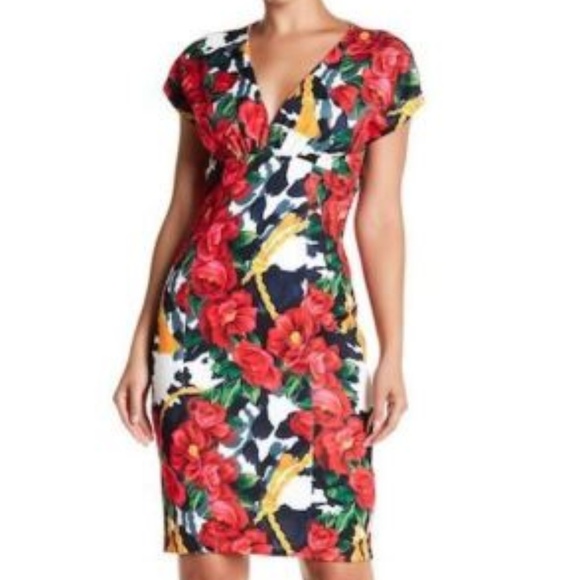 Alexia Admor Floral Sheath Cocktail Dress - Picture 2 of 8